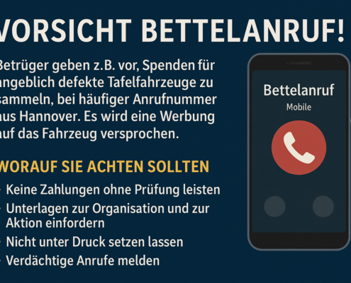 Bettelanrufe Betrüger Hannover